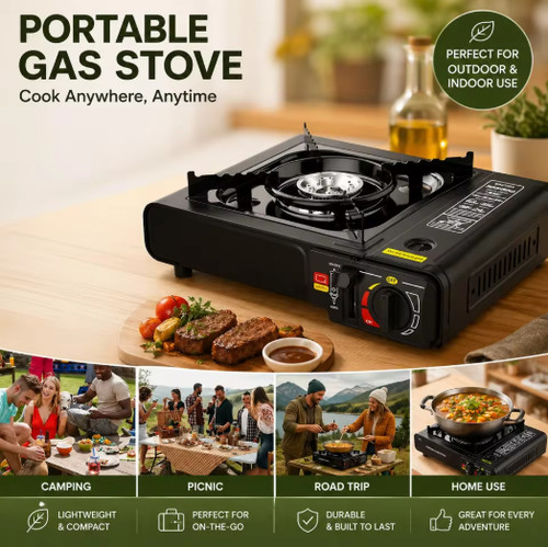 Portable camping gas stove - camping,